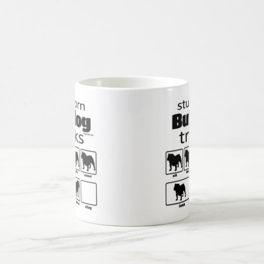 Stubborn Bulldog Tricks Kaffeetasse (Mittel)