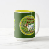 "Stubborn but Niedlich" (Ziegenfleisch) Zwei-Tonen Zweifarbige Tasse (VorderseiteRechts)