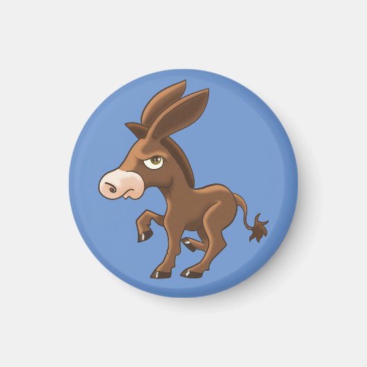 Stubborn Cartoon Donkey Magnet (Vorne)