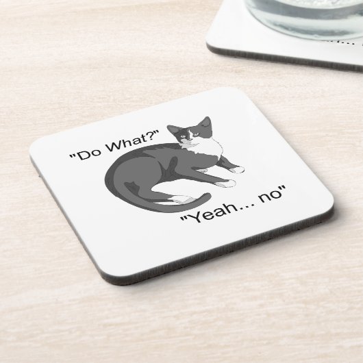 Stubborn Cat Getränkeuntersetzer (Linke Seite)