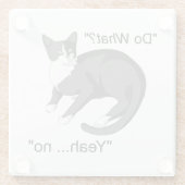 Stubborn Cat Glasuntersetzer (Rückseite)