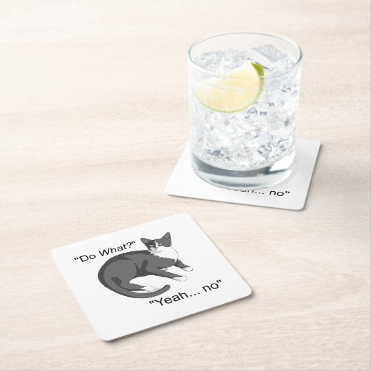 Stubborn Cat Rechteckiger Pappuntersetzer (Vor Ort)