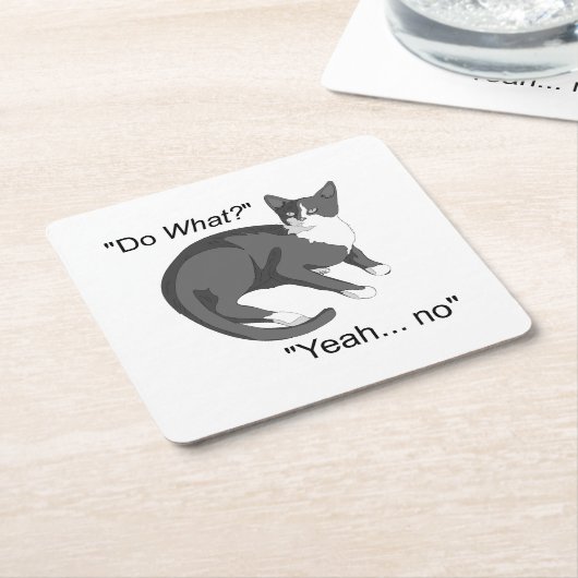 Stubborn Cat Rechteckiger Pappuntersetzer (angewinkelt)
