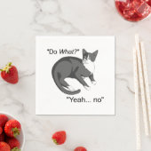 Stubborn Cat Serviette (Beispiel)