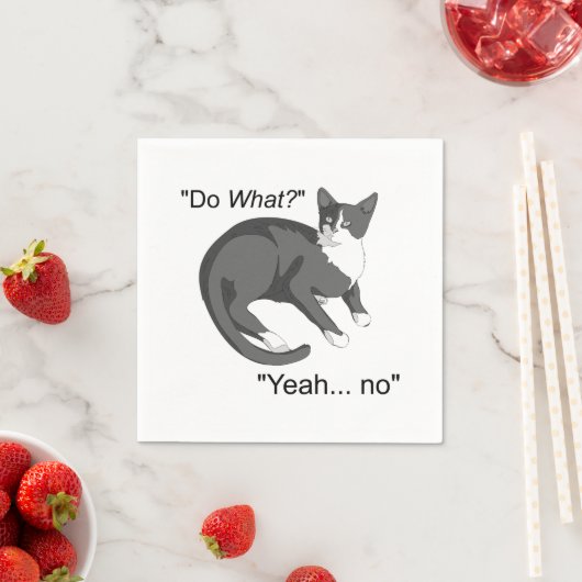 Stubborn Cat Serviette (Beispiel)