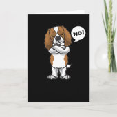 Stubborn Cavalier King Charles Spaniel Dog Karte (Vorderseite)