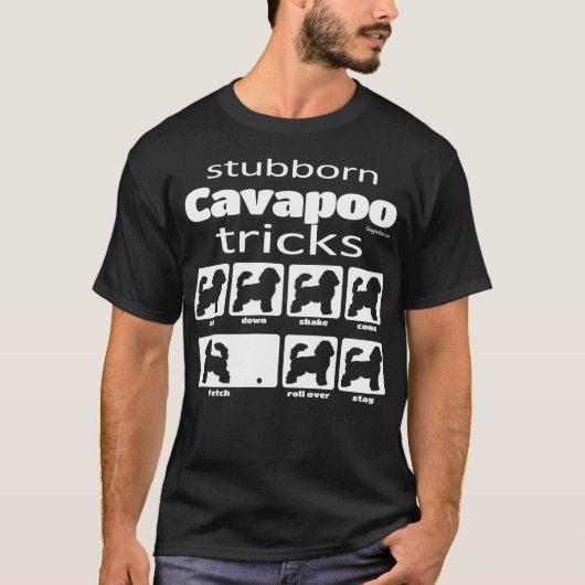 Stubborn Cavapoo Tricks T-Shirt (Vorderseite)