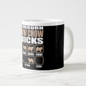Stubborn Chow Tricks Design Jumbo-Tasse (Vorderseite Rechts)