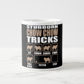 Stubborn Chow Tricks Design Jumbo-Tasse (Vorderseite)