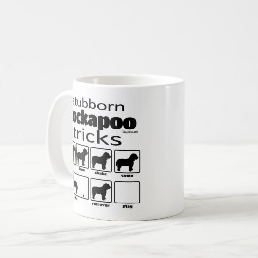 Stubborn Cockapoo Tricks Kaffeetasse (Vorderseite Links)