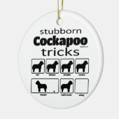 Stubborn Cockapoo Tricks Keramik Ornament (Links)