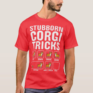 Stubborn Corgi Tricks Hund Premium T - Shirt