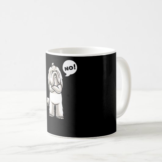 Stubborn Coton de Tulear Dog lustig Kaffeetasse (VorderseiteRechts)