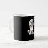 Stubborn Coton de Tulear Dog lustig Kaffeetasse (Vorderseite Links)