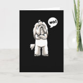 Stubborn Coton de Tulear Dog lustig Karte (Vorderseite)
