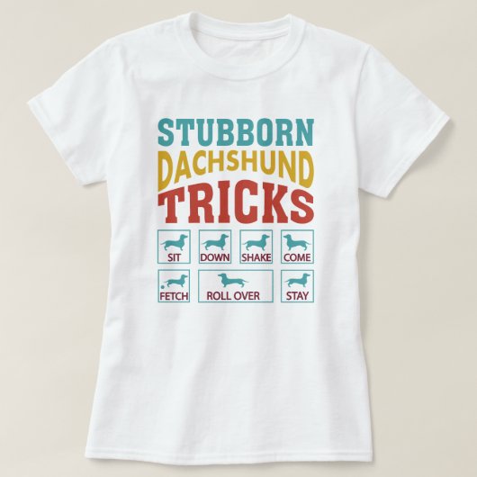 Stubborn-Dackel T-Shirt (Design vorne)