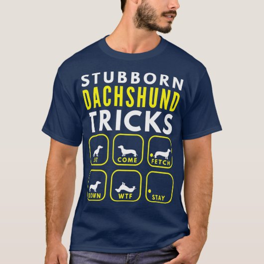 Stubborn-Dackel-Tricks - Hundetraining Premium T-Shirt (Vorderseite)