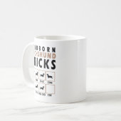 Stubborn Dackel Tricks T - Shirt Kaffeetasse (Vorderseite Links)