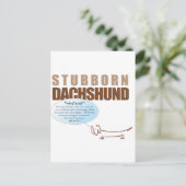 Stubborn Dackel...WHATEVER ! Postkarte (Stehend Vorderseite)
