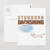 Stubborn Dackel...WHATEVER ! Postkarte (Vorne/Hinten)