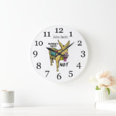 Stubborn donkey Funny mule Große Wanduhr (Zuhause)