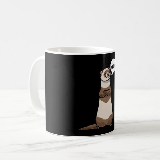 Stubborn Ferret Kaffeetasse (Vorderseite Links)