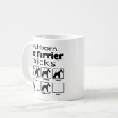 Stubborn Fox Terrier Tricks Kaffeetasse (Vorderseite Links)