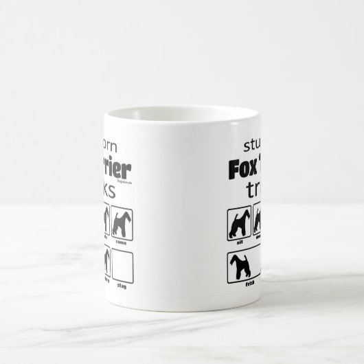 Stubborn Fox Terrier Tricks Kaffeetasse (Mittel)
