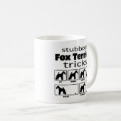 Stubborn Fox Terrier Tricks Kaffeetasse (VorderseiteRechts)