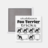 Stubborn Fox Terrier Tricks Magnet (Vorderseite/Rückseite)