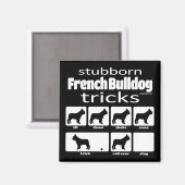 Stubborn French Bulldog Tricks Magnet (Vorderseite/Rückseite)