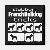 Stubborn French Bulldog Tricks Magnet (Vorne)