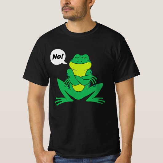 Stubborn Frosch ohne Zitat T-Shirt (Vorderseite)