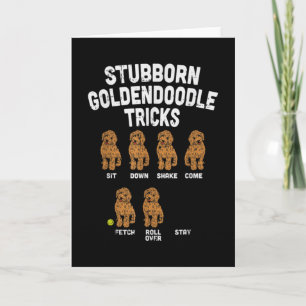 Stubborn Goldendoodle Tricks Funny Dog Trainer Mam Karte
