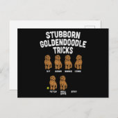 Stubborn Goldendoodle Tricks Funny Dog Trainer Mam Postkarte (Vorne/Hinten)
