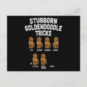 Stubborn Goldendoodle Tricks Funny Dog Trainer Mam Postkarte (Vorderseite)