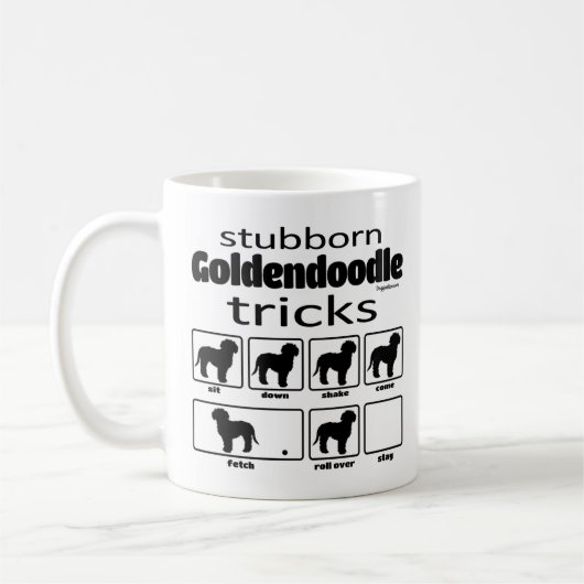Stubborn Goldendoodle Tricks Kaffeetasse (Links)