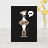 Stubborn Great Dane Dog Karte (Gelbe Blume)