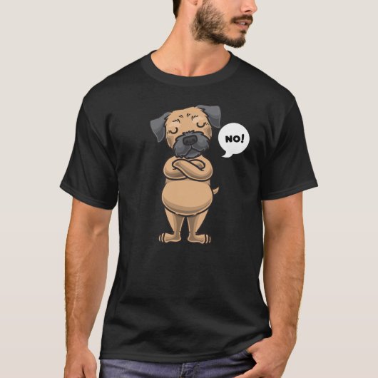 Stubborn-Grenzwingerhund witzig T-Shirt (Vorderseite)