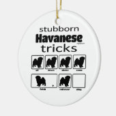 Stubborn Havanese Tricks Keramik Ornament (Links)