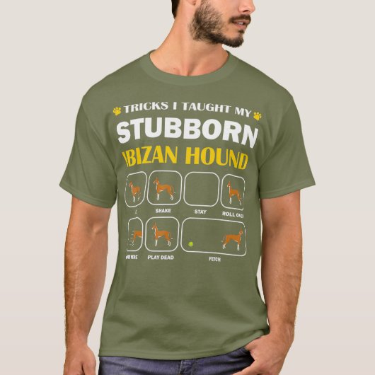 Stubborn Ibizan Hound Tricks Training Geschenk T-Shirt (Vorderseite)