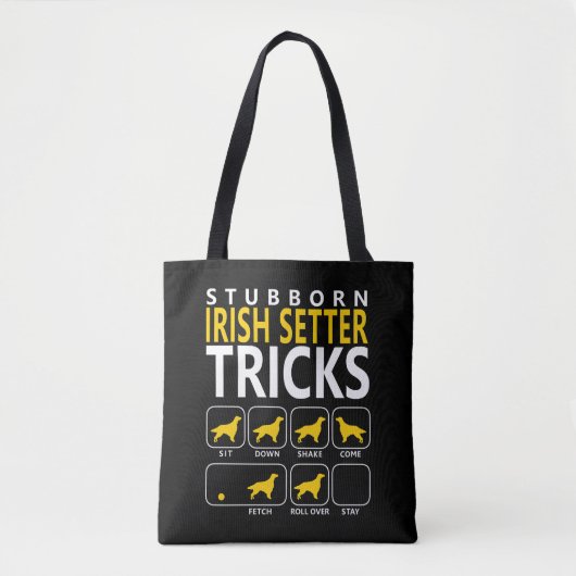 Stubborn Irish Setter Tricks Funny Irish Setter Tasche (Vorderseite)