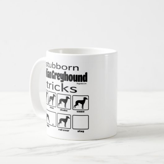 Stubborn Italian Greyhound Tricks Kaffeetasse (Vorderseite Links)