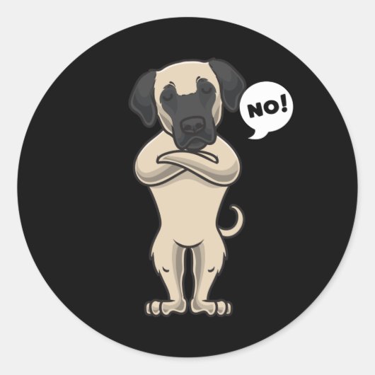 Stubborn Kangal Anatolian Shepherd Dog lustig Runder Aufkleber (Vorderseite)