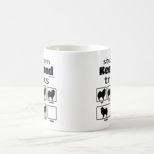Stubborn Keeshond Tricks Kaffeetasse (Mittel)