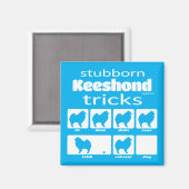 Stubborn Keeshond Tricks Magnet (Vorderseite/Rückseite)