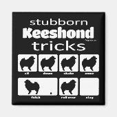 Stubborn Keeshond Tricks Magnet (Vorne)