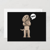 Stubborn Labradoodle Dog Postkarte (Vorne/Hinten)