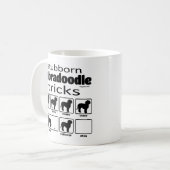 Stubborn Labradoodle Tricks Kaffeetasse (Vorderseite Links)