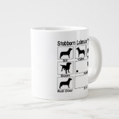 Stubborn Labrador Retriever Dog Tricks Jumbo-Tasse (Vorderseite Rechts)